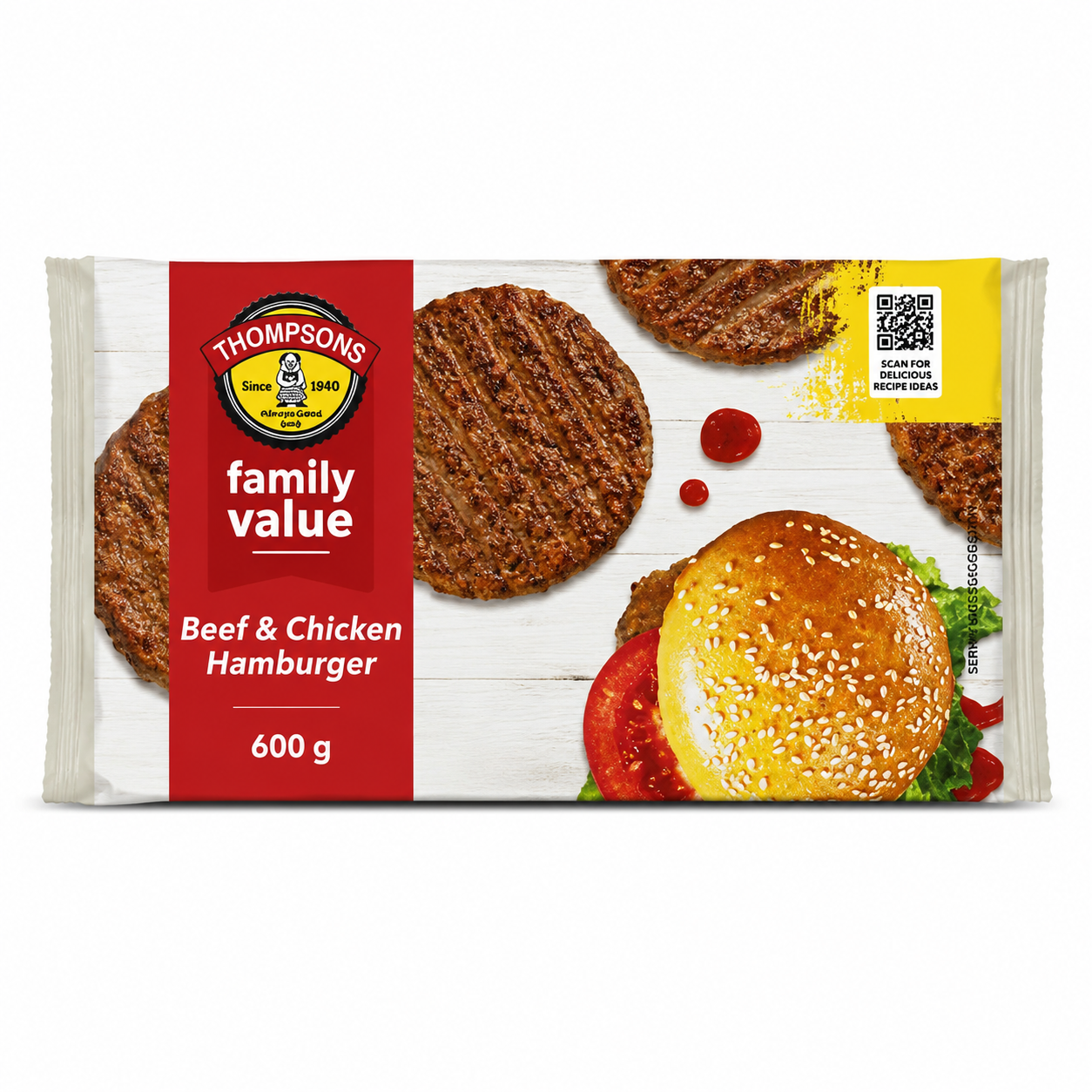 Beef & Chicken Hamburger 600g
